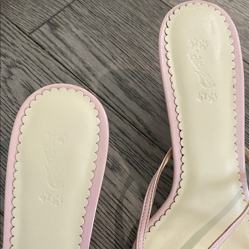 Kitteny Pink Strappy Mid-Heel Sandals - Picture 2 of 5